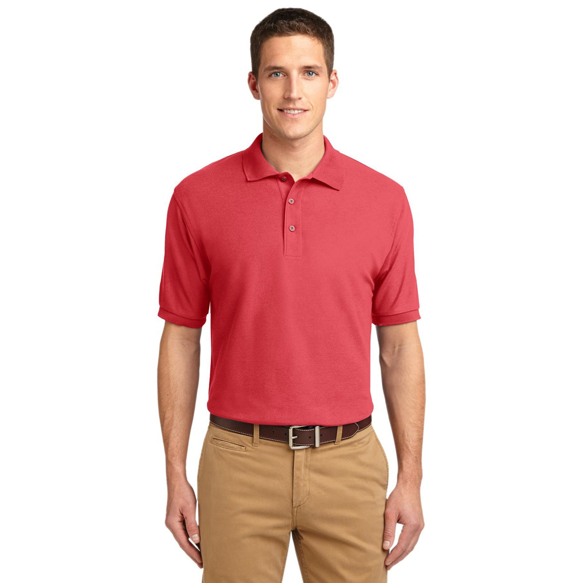 Men's Silk Touch™ Polo - Coral
