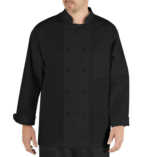 Chef Coat with Long-Sleeves and Mesh Vent Inlay