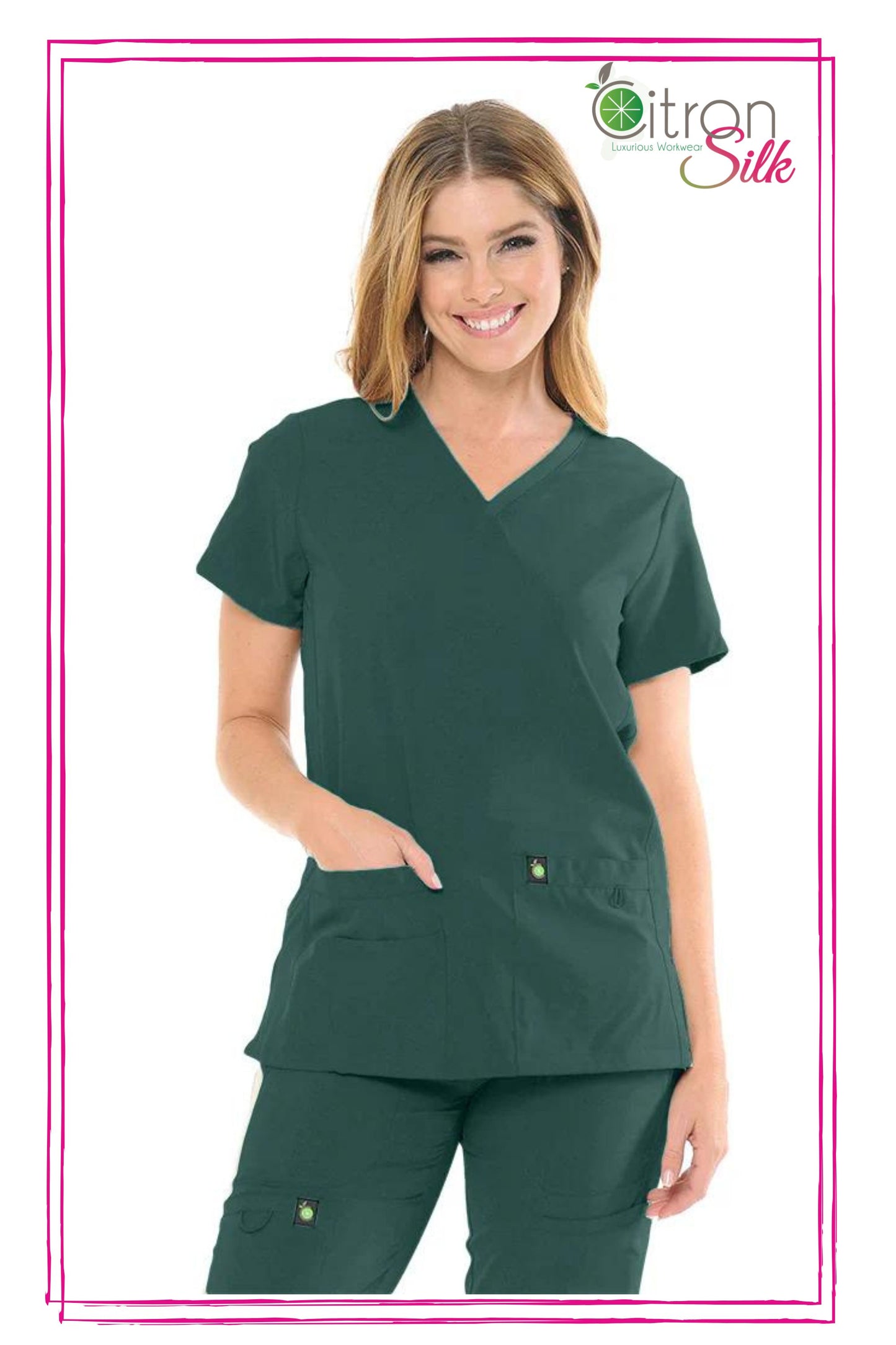 CitronSilk Fitted Women's V-Neck Top