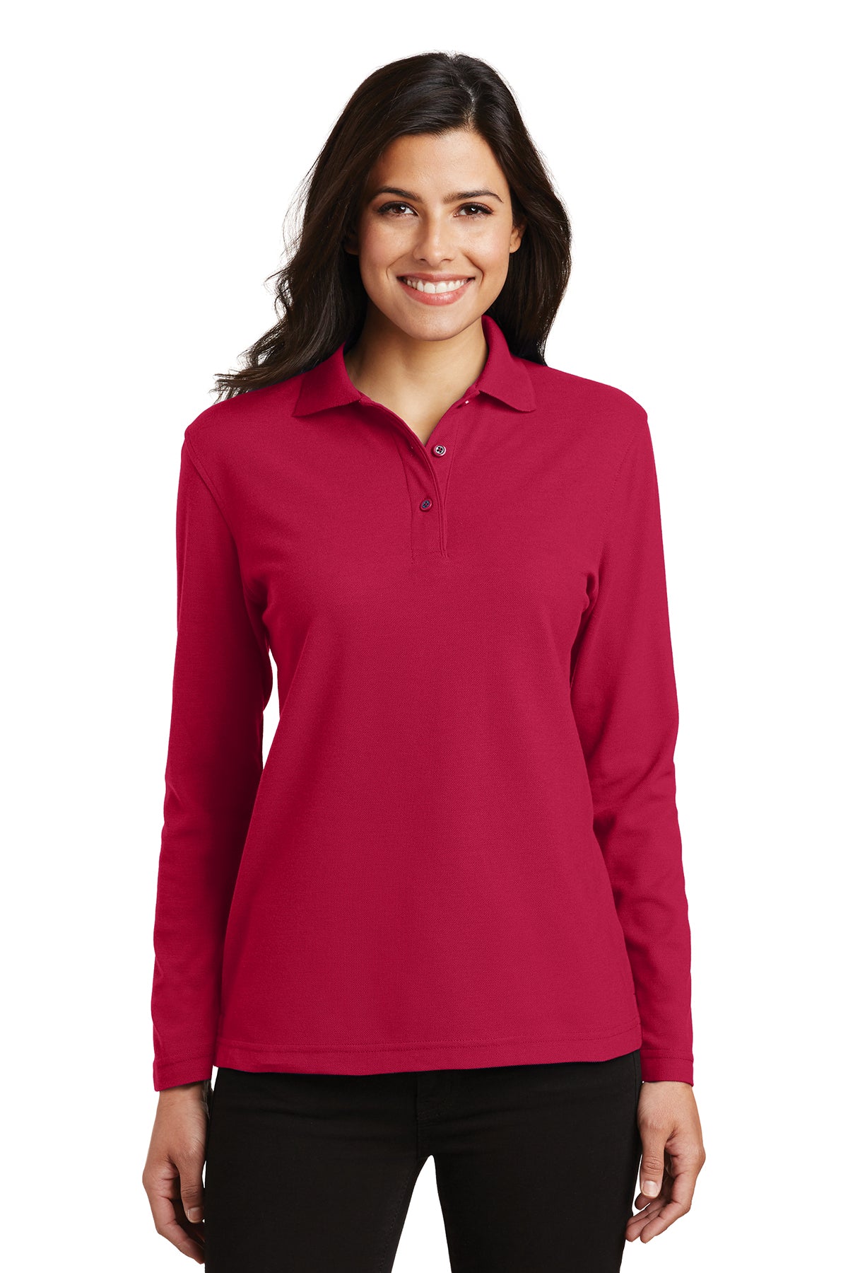 Port Authority® Ladies Silk Touch™ Long Sleeve Polo