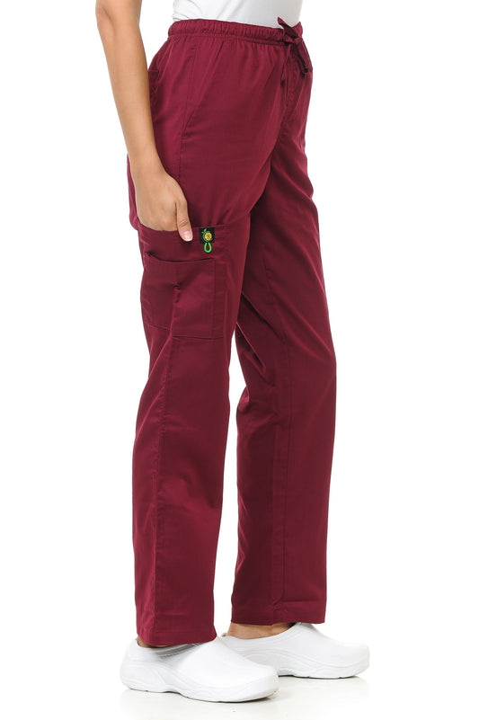 Unisex Polyester Rayon 3 Pocket Cargo Soft Stretch Scrub Pants