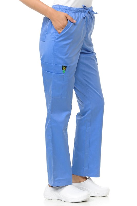 Unisex Polyester Rayon 3 Pocket Cargo Soft Stretch Scrub Pants