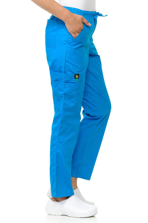 Unisex Polyester Rayon 3 Pocket Cargo Soft Stretch Scrub Pants