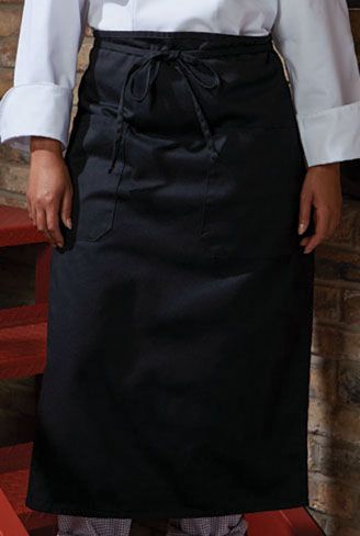 Unisex Pocket Bistro Apron - Black