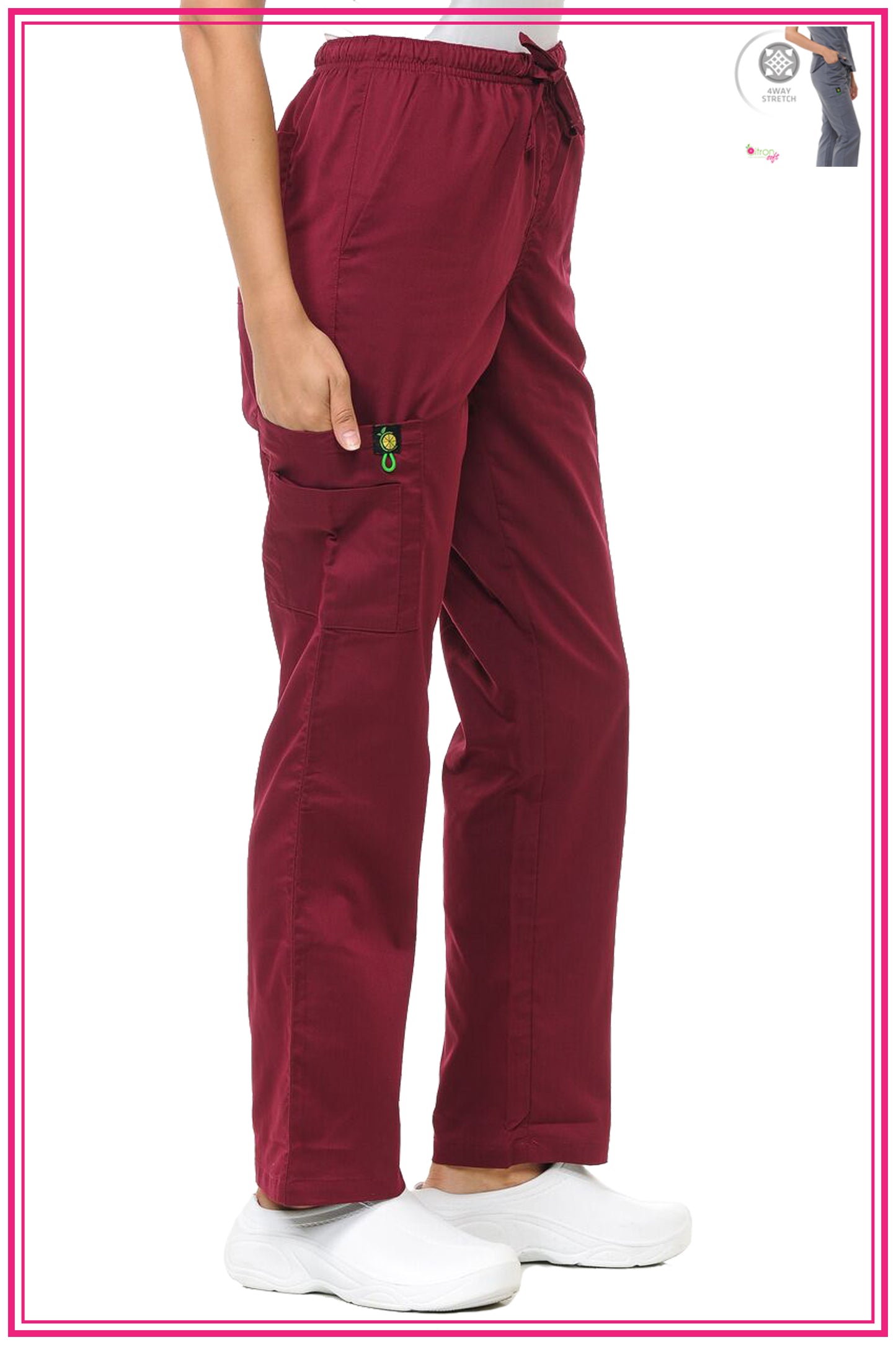 Unisex CitronSoft Three Pocket Cargo Scrub Pants - Plus Sizes