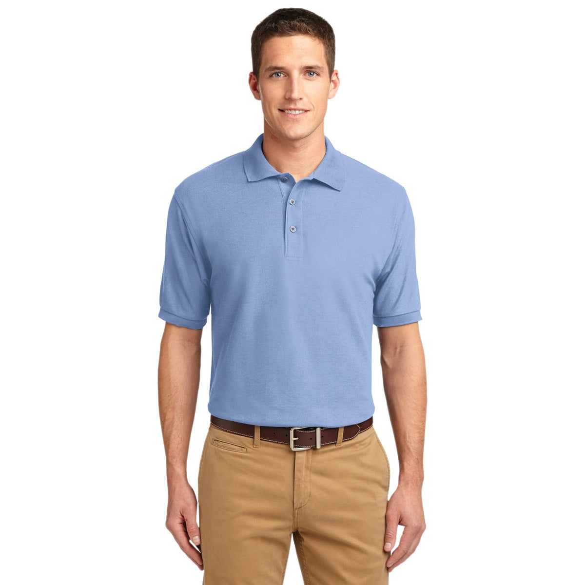 Men's Silk Touch™ Polo - Light Blue