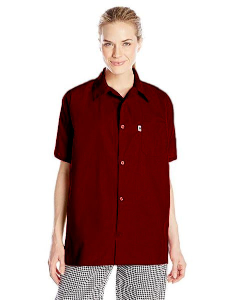 Unisex Classic Chef Shirt - Burgundy