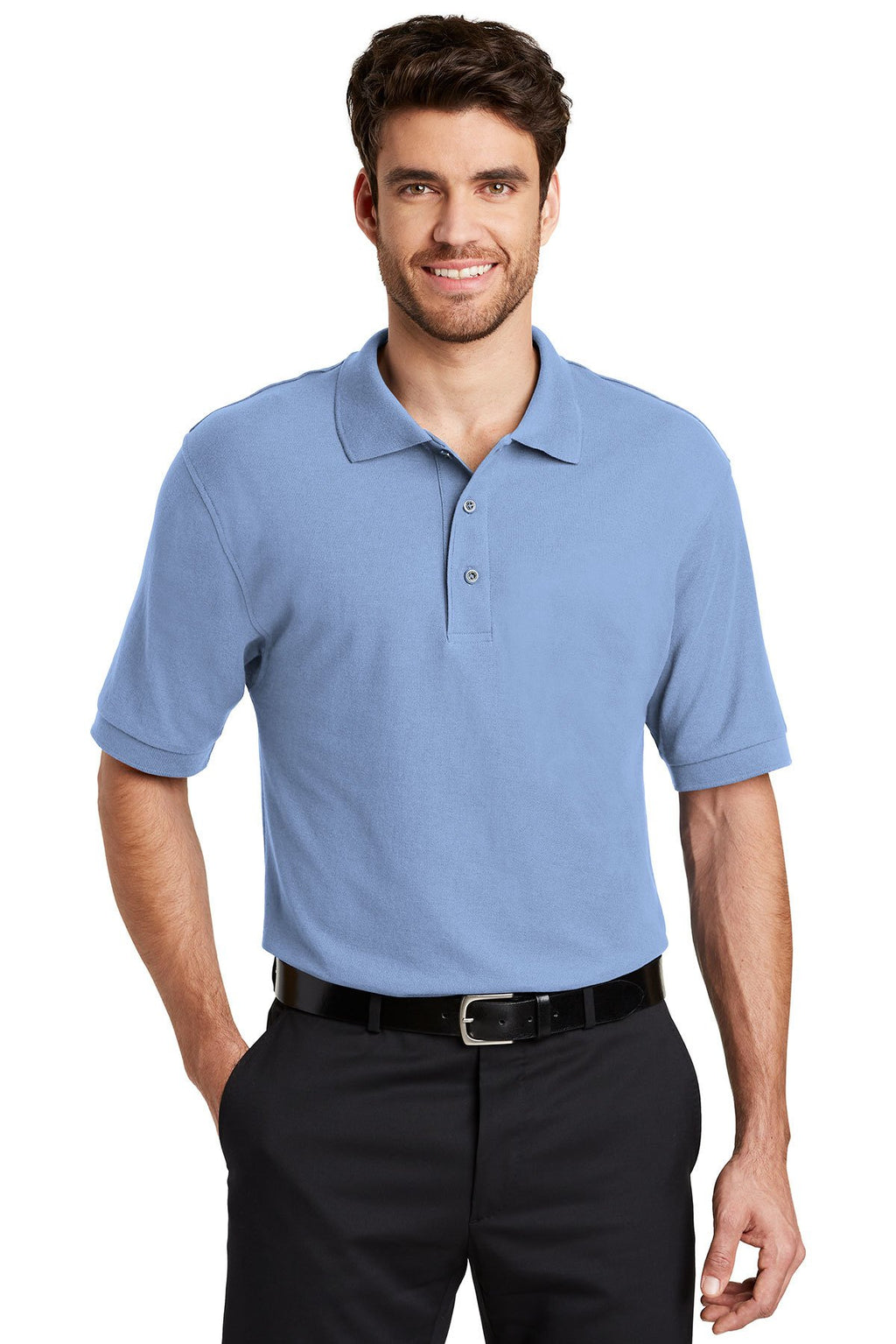Men's Silk Touch™ Polo - Light Blue