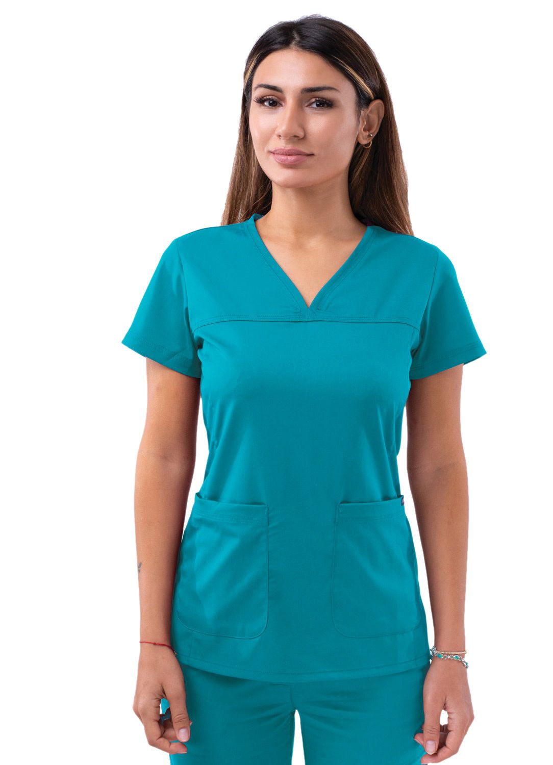 Womens Sweetheart V-Neck Scrub Top